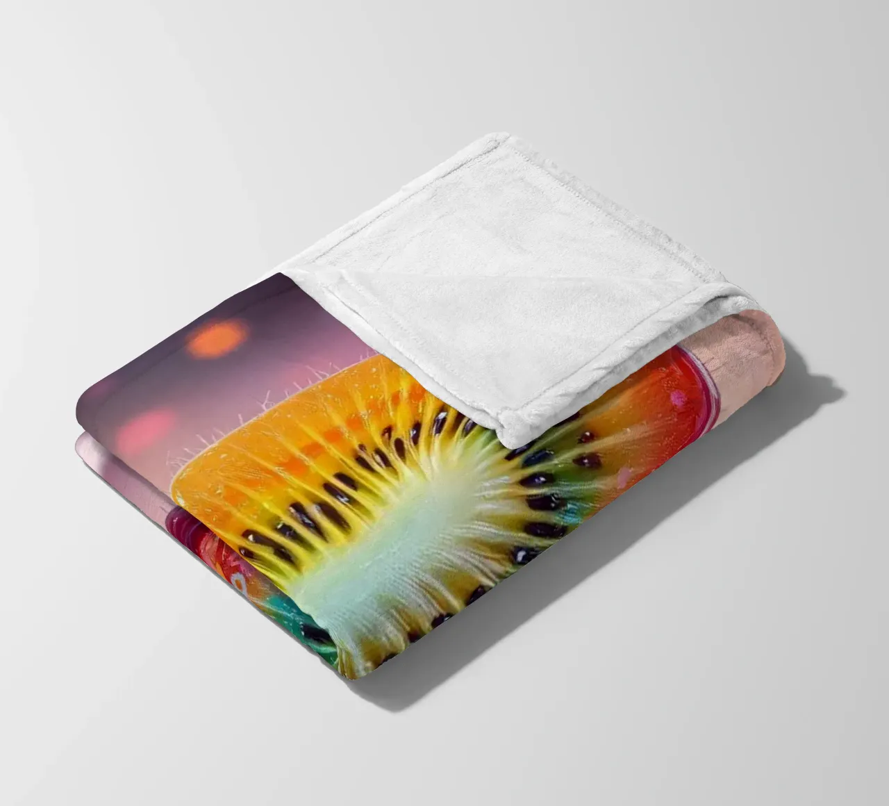 Art abstrait vibrant représentant un espace fruitier coloré plaid polaire de DesignDoodle