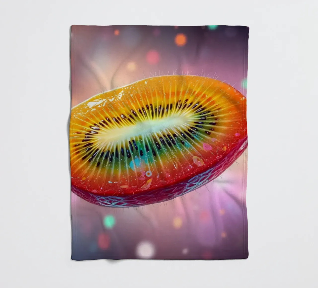 Art abstrait vibrant représentant un espace fruitier coloré plaid polaire de DesignDoodle