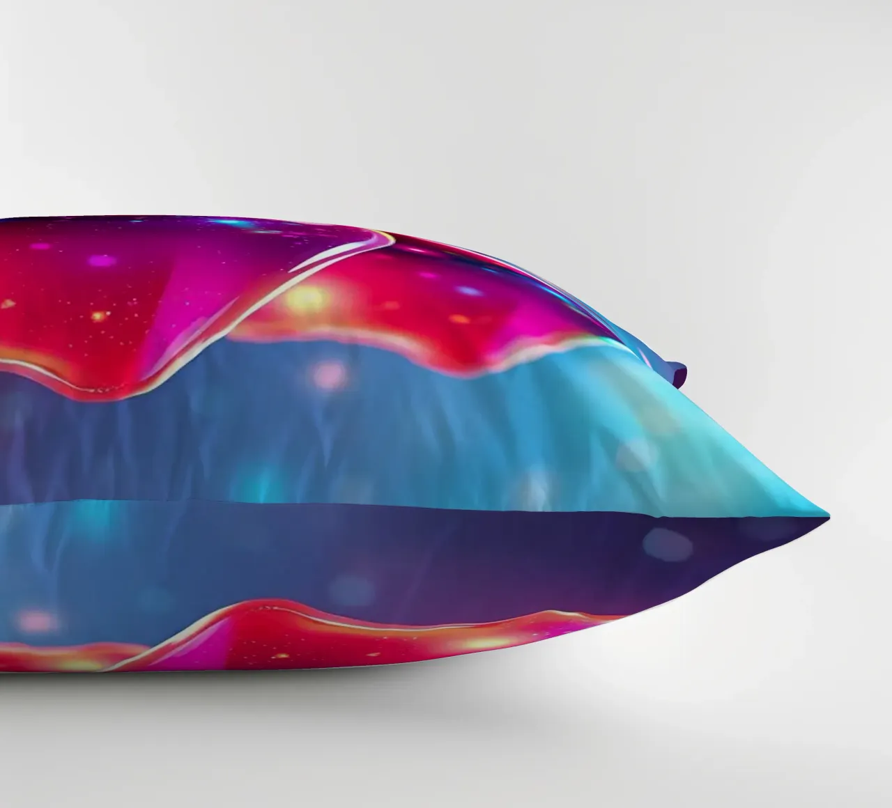 glossy apples with cosmic background and sparkling elements decorative cushion by DesignDoodle