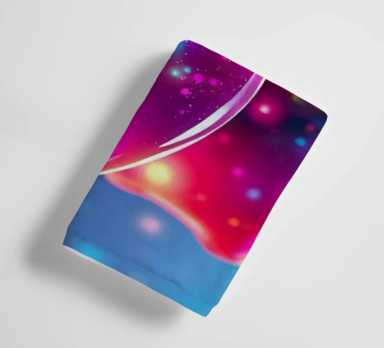 glossy apples with cosmic background and sparkling elements towel by DesignDoodle