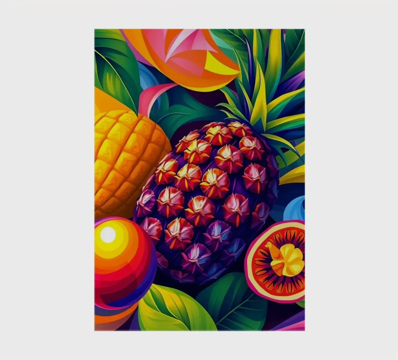 abstract fruit arrangement with bold colors and dynamics notebook by DesignDoodle
