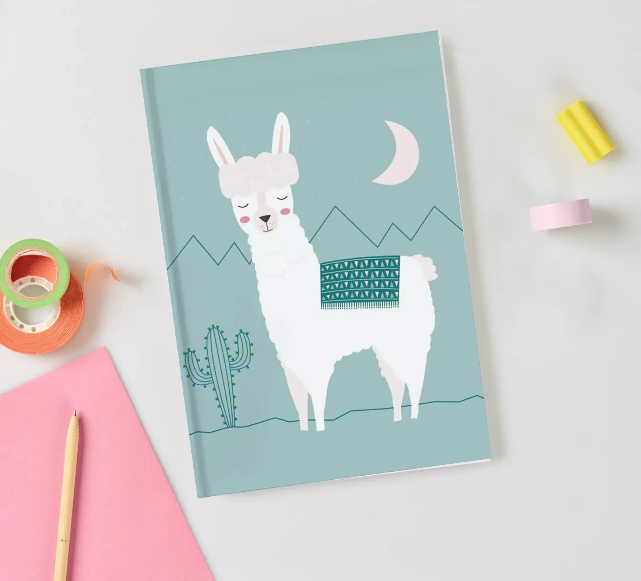 Alpaca In The Mountains notebook by Karin Bijlsma