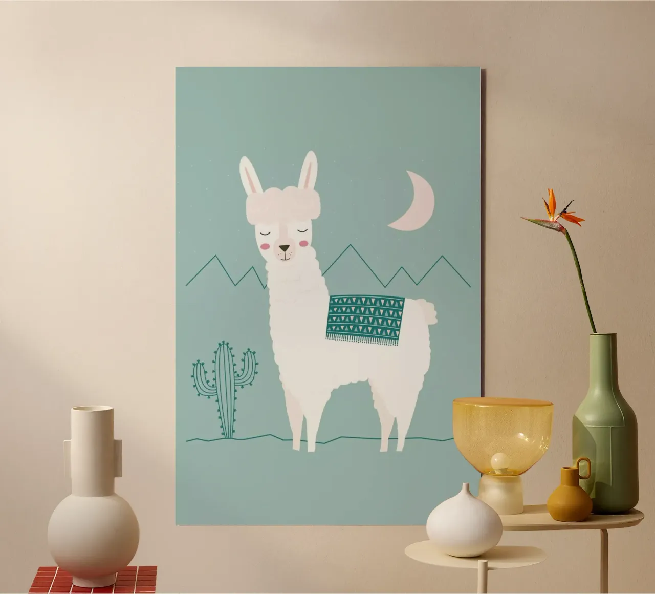 Alpaca In The Mountains alluminio dibond da Karin Bijlsma