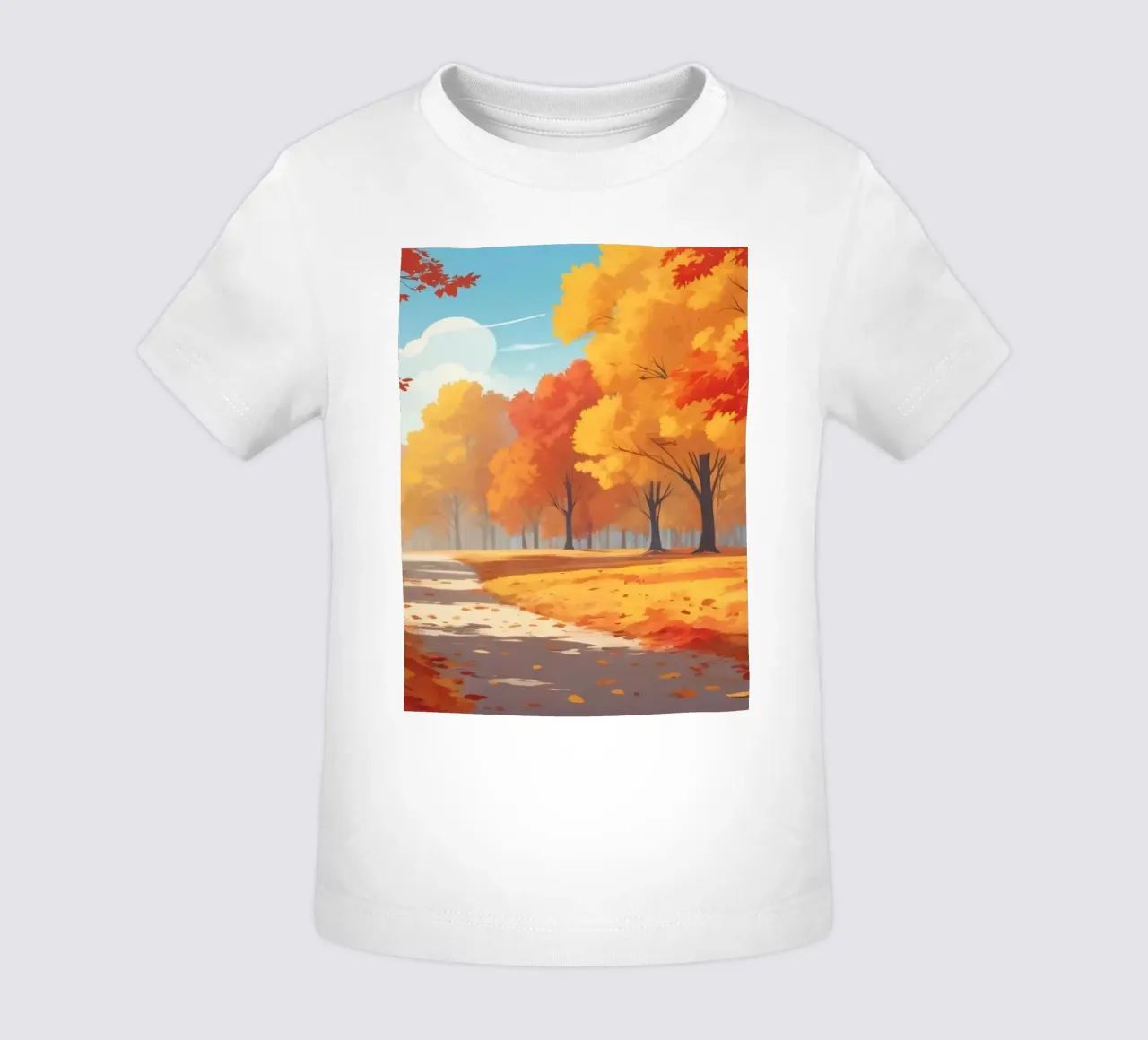 paesaggio autunnale con fogliame colorato maglietta neonato da DesignDoodle
