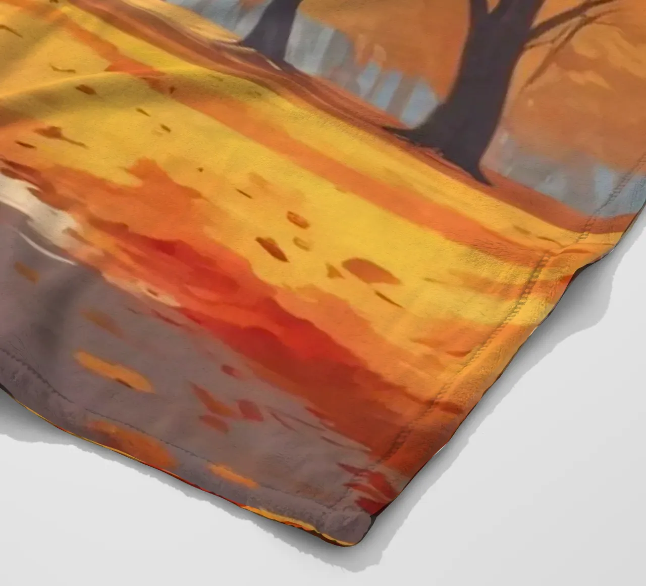 paesaggio autunnale con fogliame colorato coperta in pile da DesignDoodle