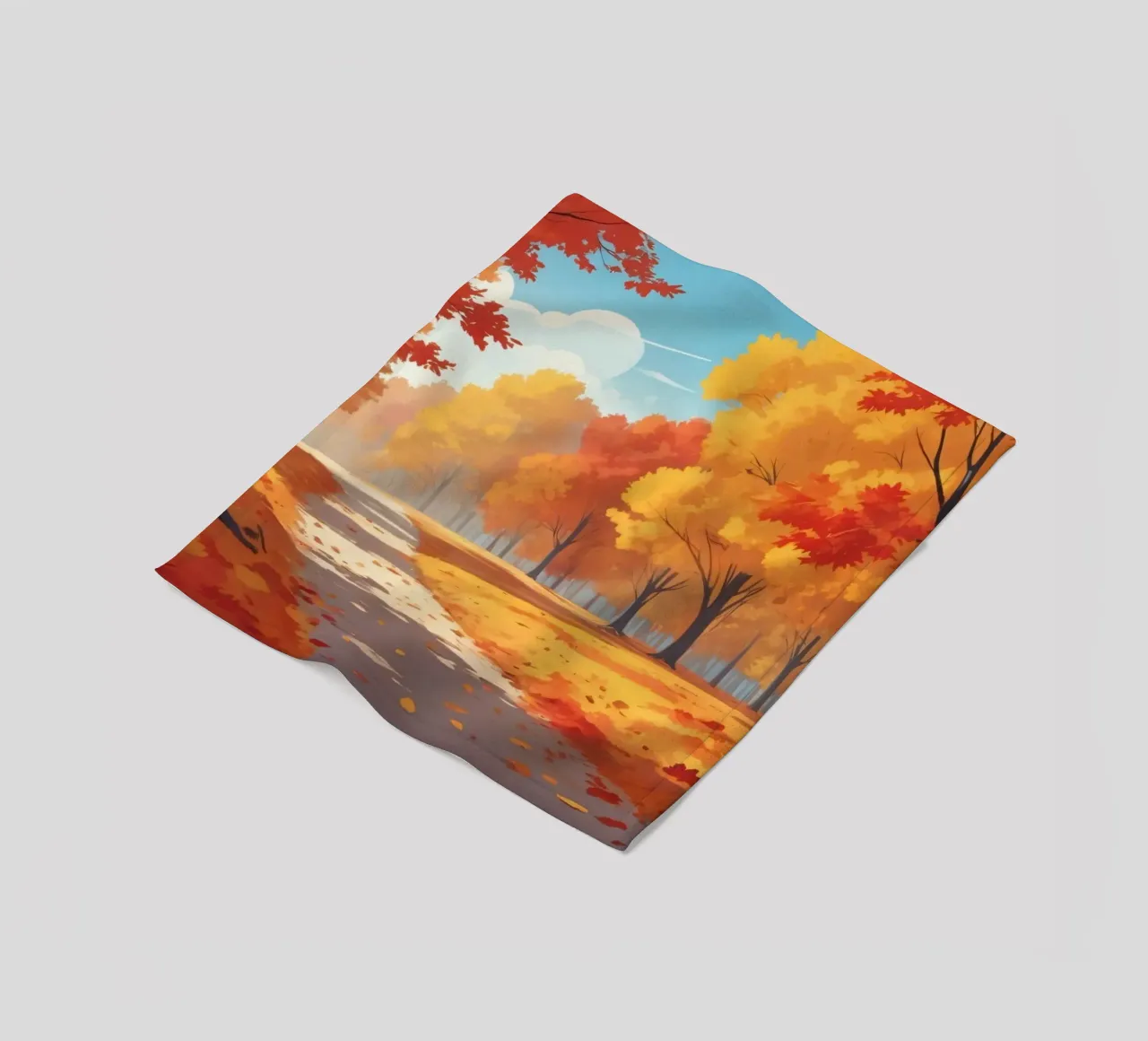 paesaggio autunnale con fogliame colorato coperta in pile da DesignDoodle