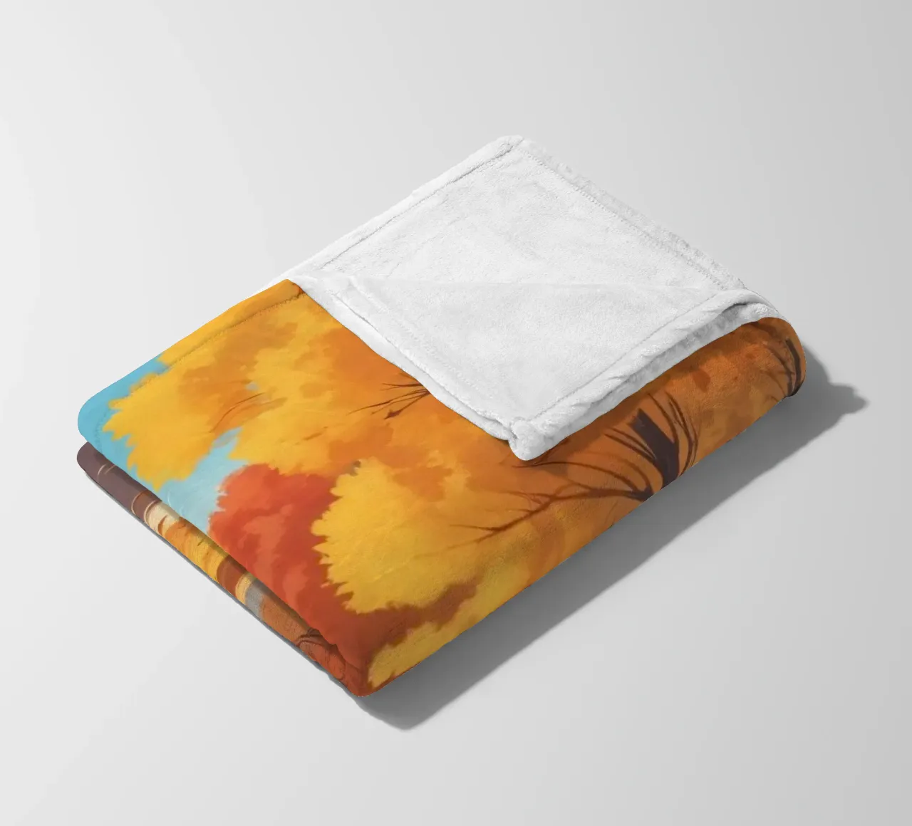 paesaggio autunnale con fogliame colorato coperta in pile da DesignDoodle