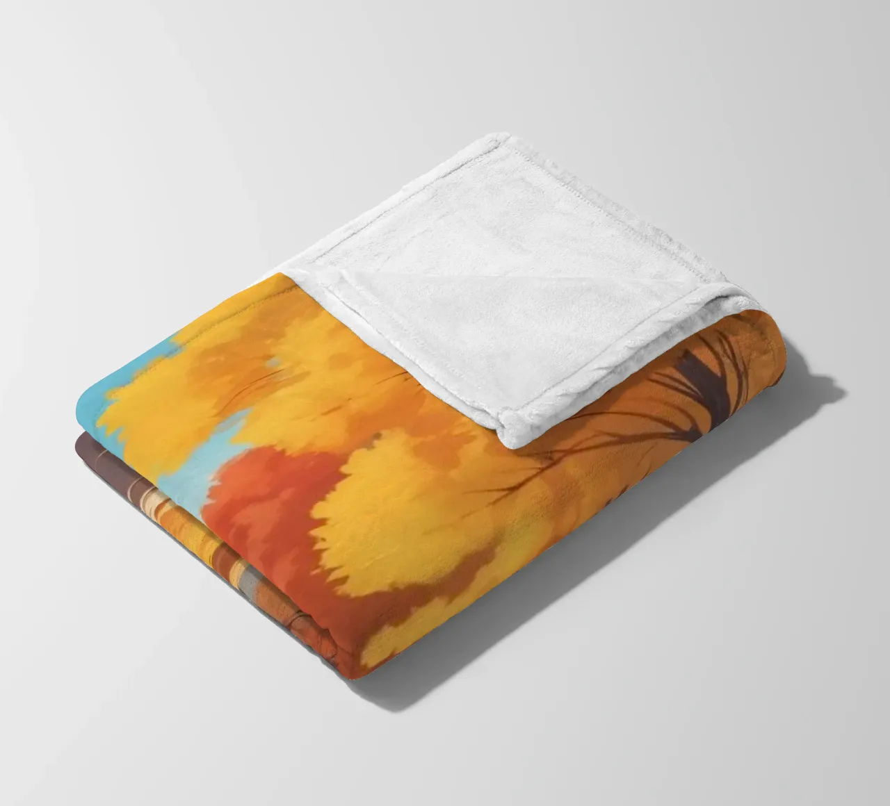 paesaggio autunnale con fogliame colorato coperta in pile da DesignDoodle