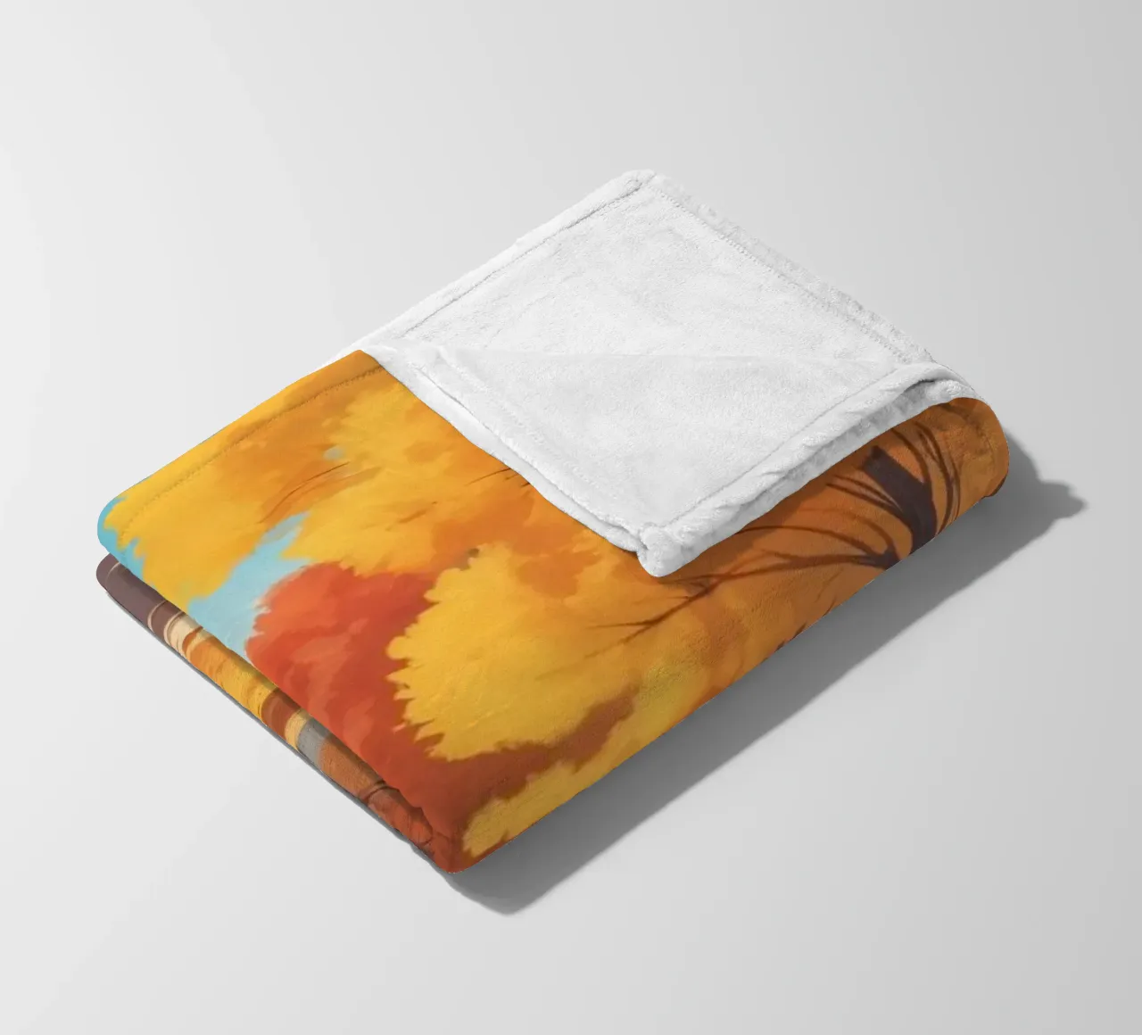 paesaggio autunnale con fogliame colorato coperta in pile da DesignDoodle