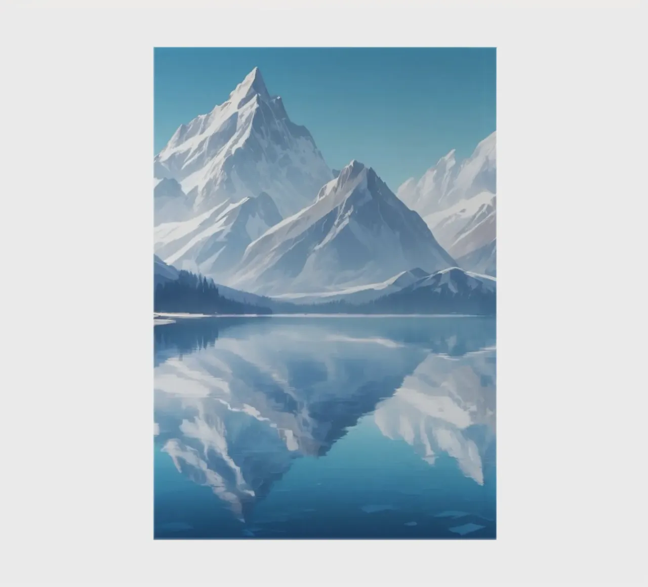 Majestic mountains reflected in a serene lake surrounded notebook by DesignDoodle