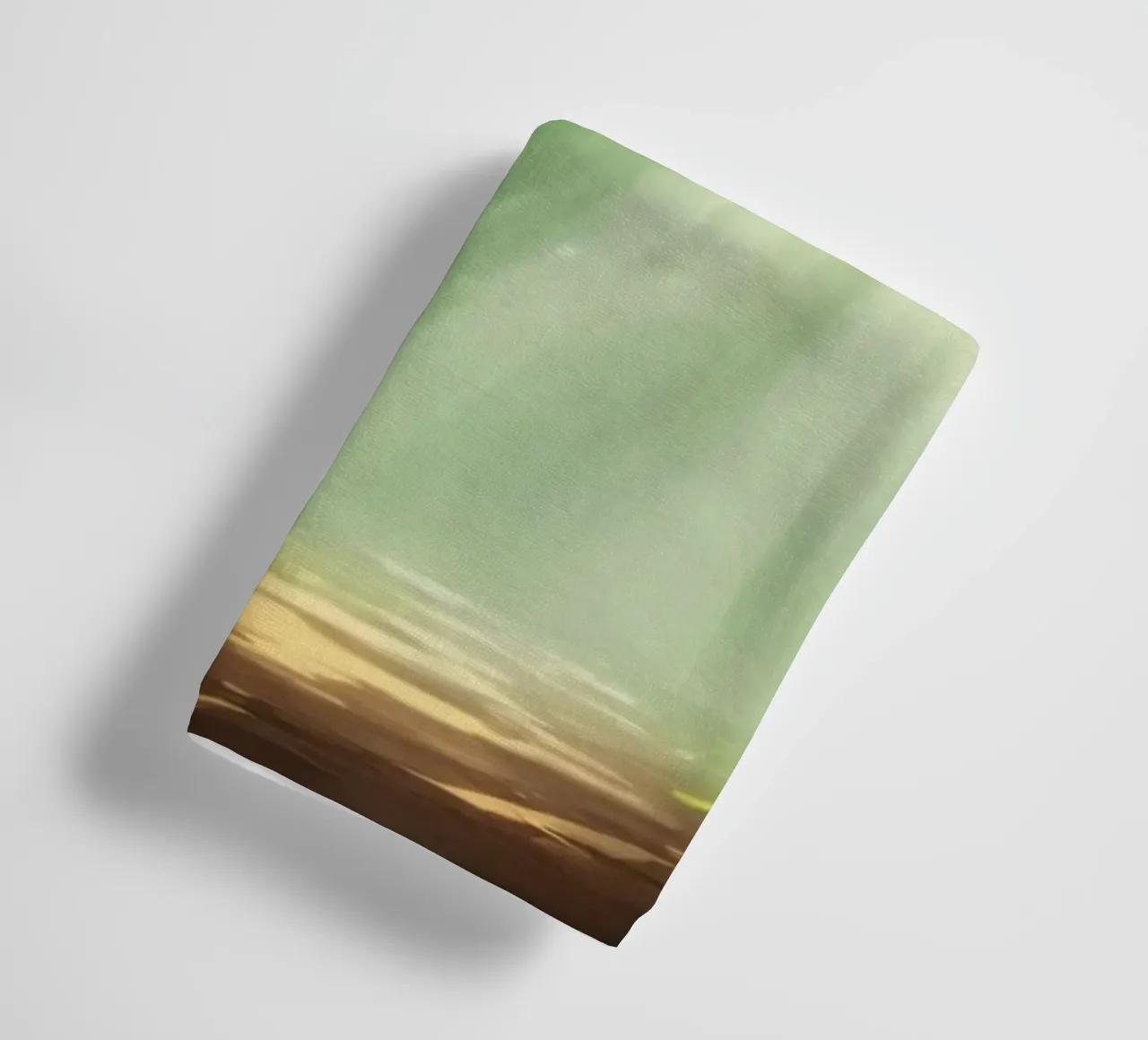 Sunlight filters through a lush forest creating a serene towel by DesignDoodle