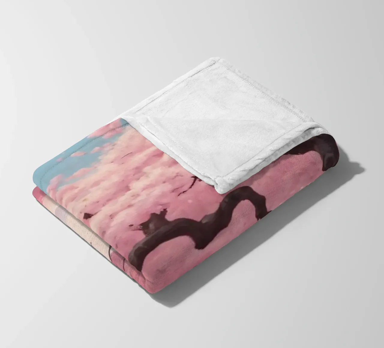 Bellissimo albero di ciliegio in fiore sotto un morbido pastello coperta in pile da DesignDoodle