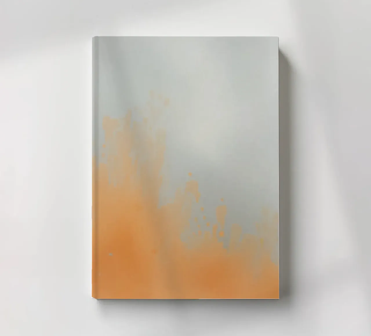 Abstract design featuring soft orange hues and gray tones notebook by DesignDoodle