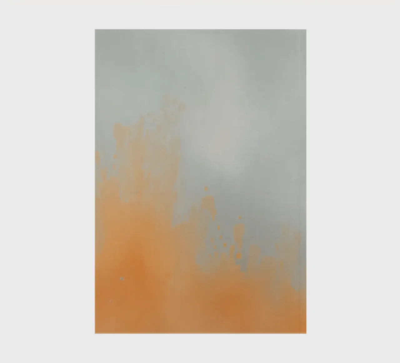 Abstract design featuring soft orange hues and gray tones notebook by DesignDoodle