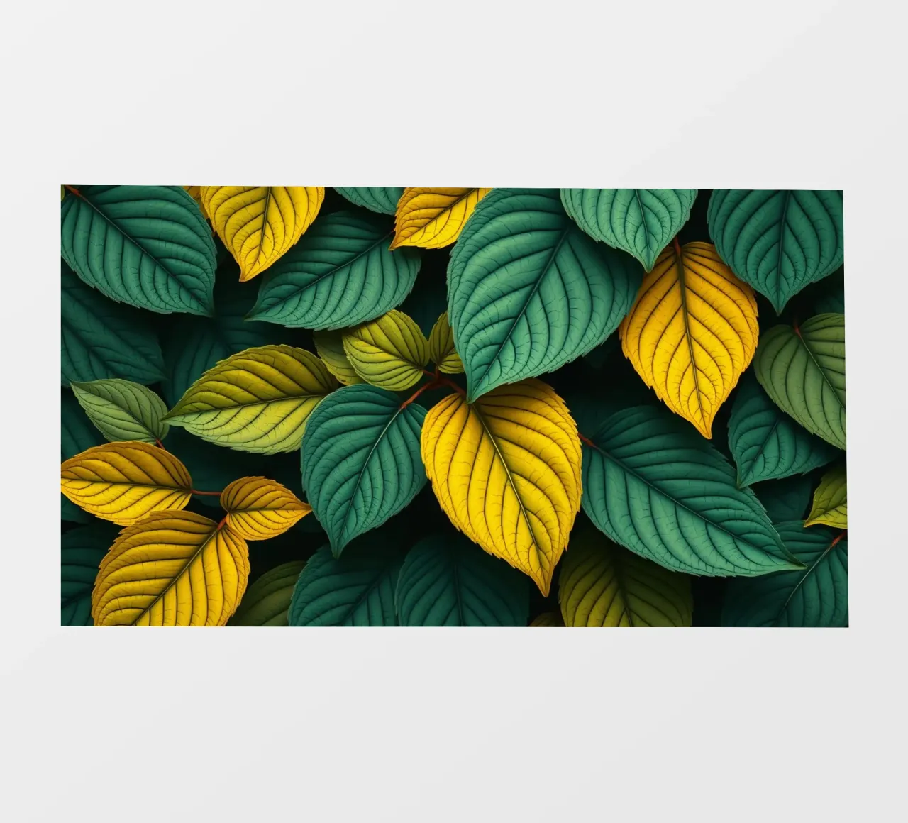 Disposizione di foglie colorate con texture e motivi ricchi di colore pellicola backlit da DesignDoodle