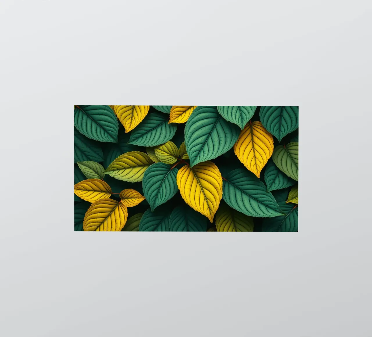 Colorful leaf arrangement with rich textures and patterns sticker by DesignDoodle