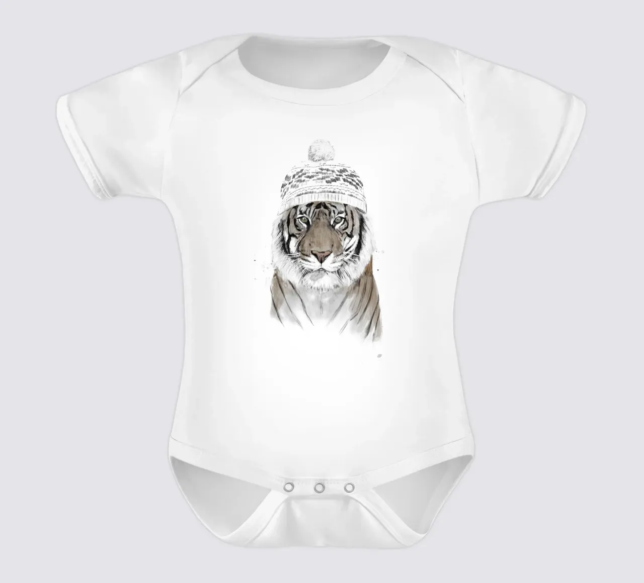 Siberian Tiger body neonato maniche corte da Balazs Solti