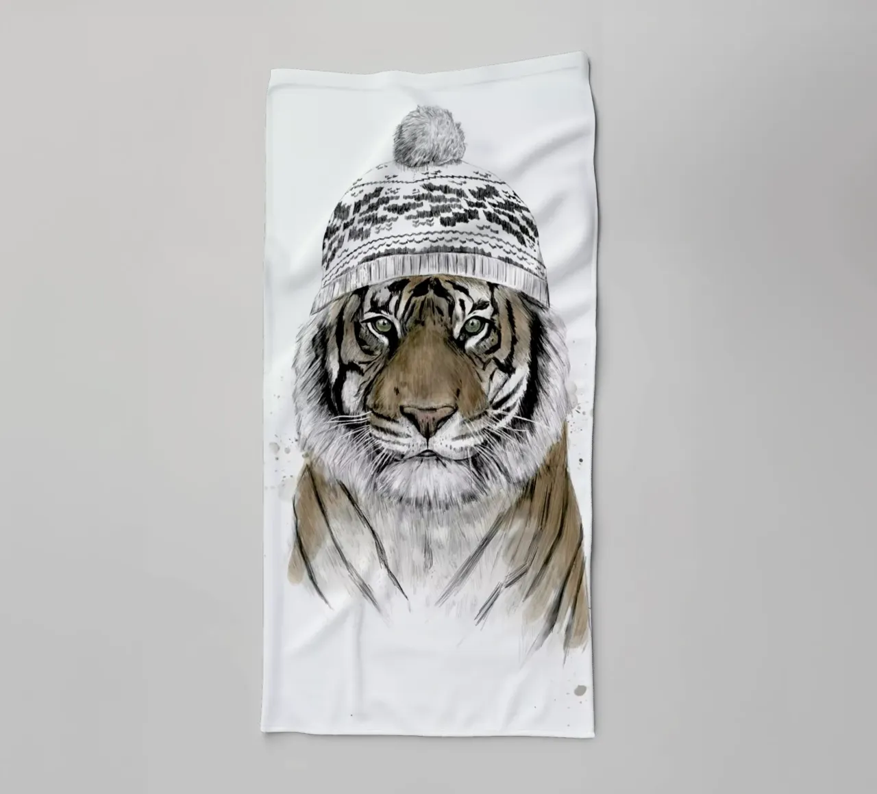 Siberian Tiger towel by Balazs Solti