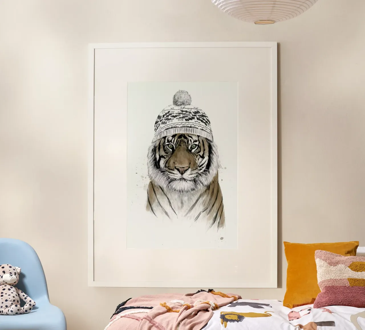 Siberian Tiger poster con telaio in plastica da Balazs Solti