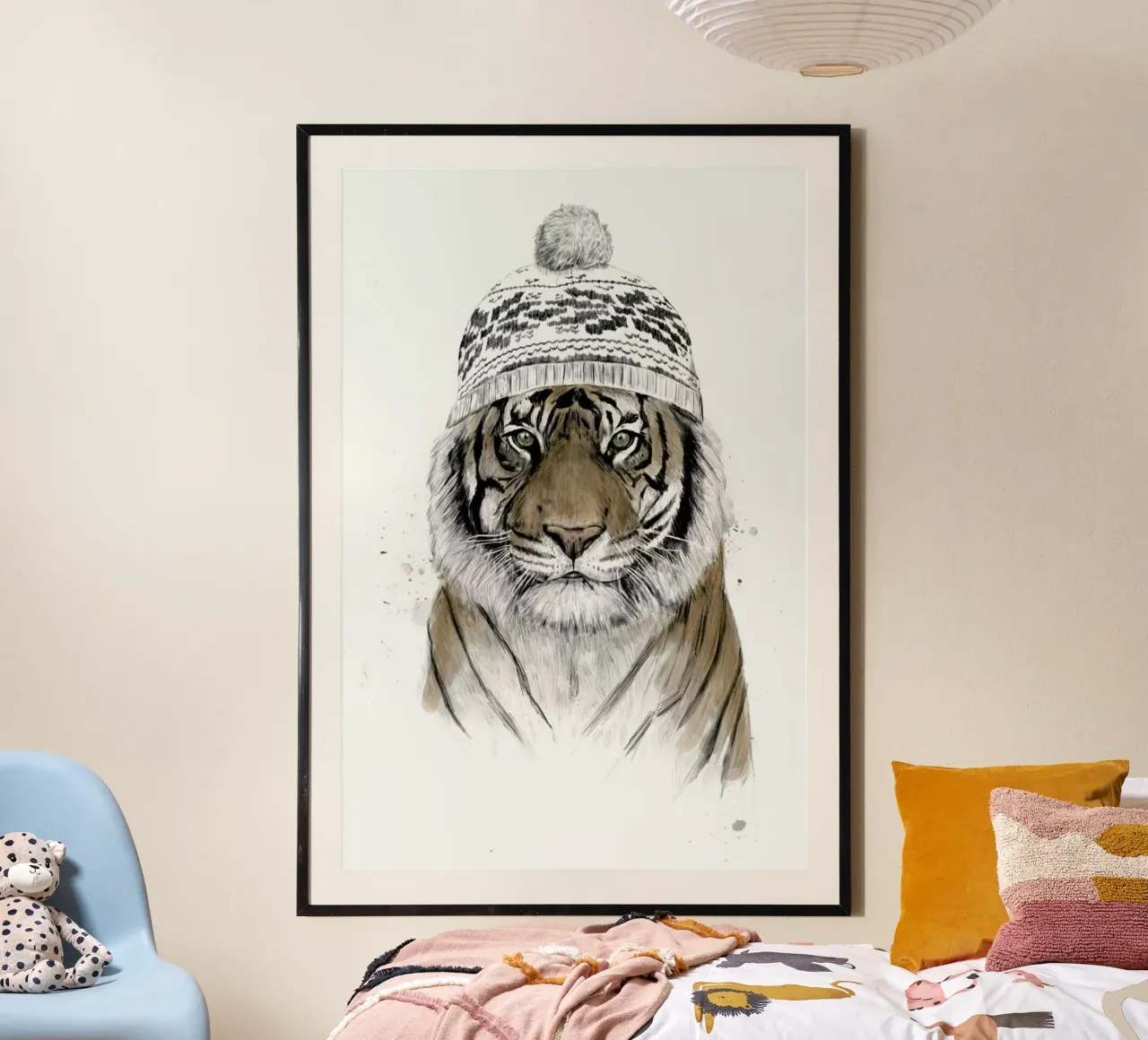 Siberian Tiger poster con telaio in plastica da Balazs Solti