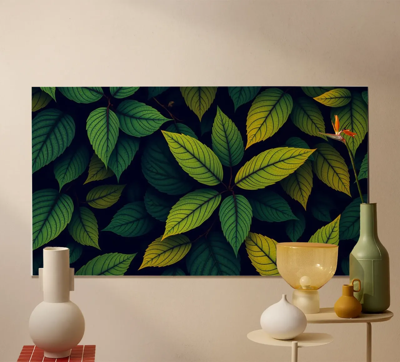 Exploring the beauty of abstract green leaf patterns hahnemühle by DesignDoodle