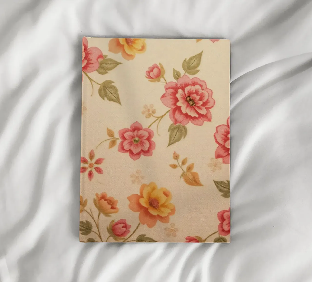 Magnifique motif floral aux couleurs vibrantes sur un dos léger carnet de notes de DesignDoodle