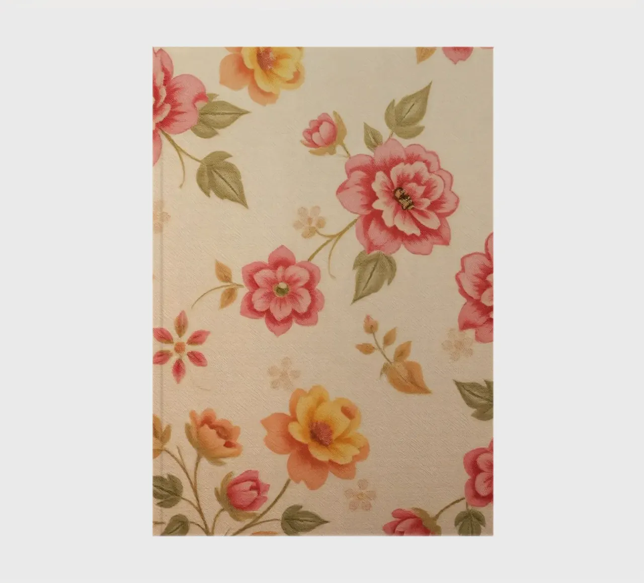 Precioso estampado floral con colores vibrantes sobre un fondo claro cuaderno de DesignDoodle