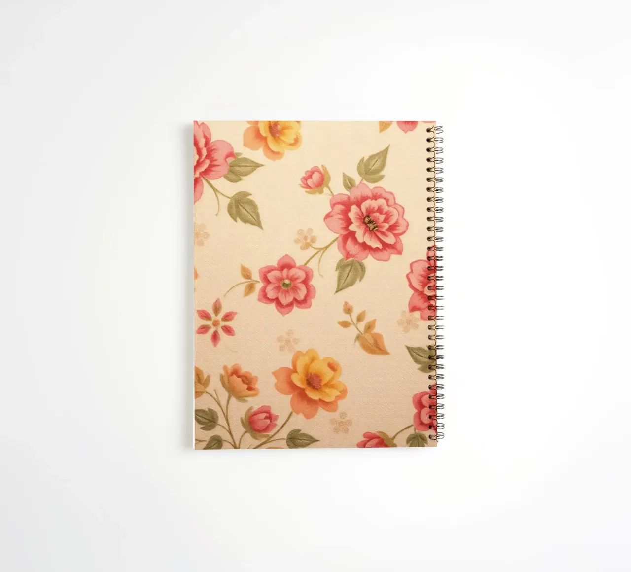 Bellissimo motivo floreale con colori vivaci su un retro leggero diario ad anelli da DesignDoodle