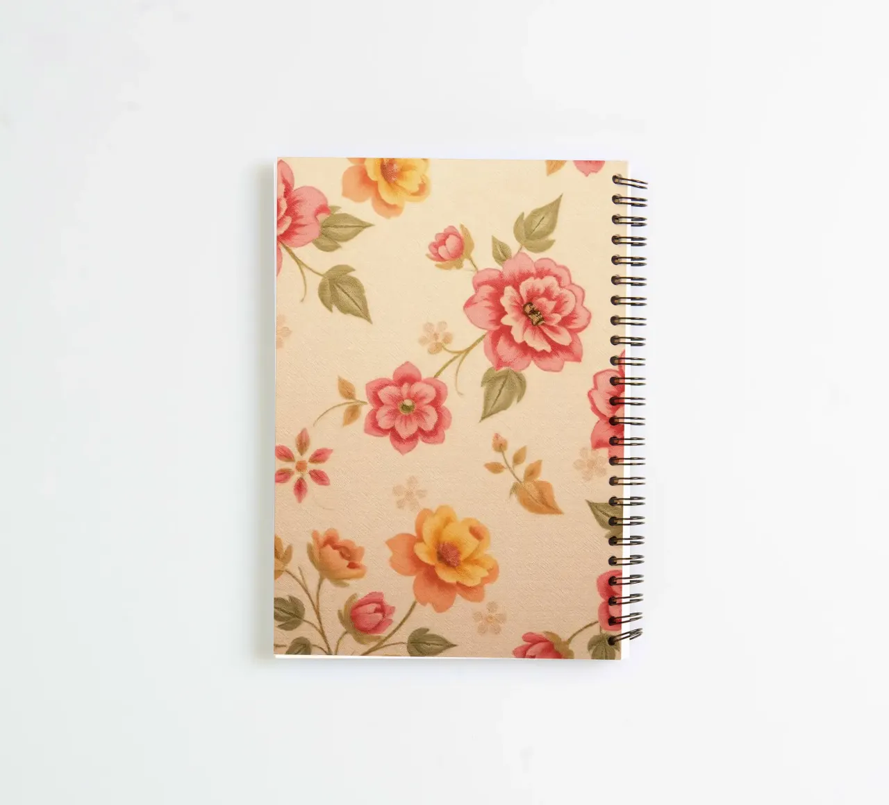 Bellissimo motivo floreale con colori vivaci su un retro leggero diario ad anelli da DesignDoodle