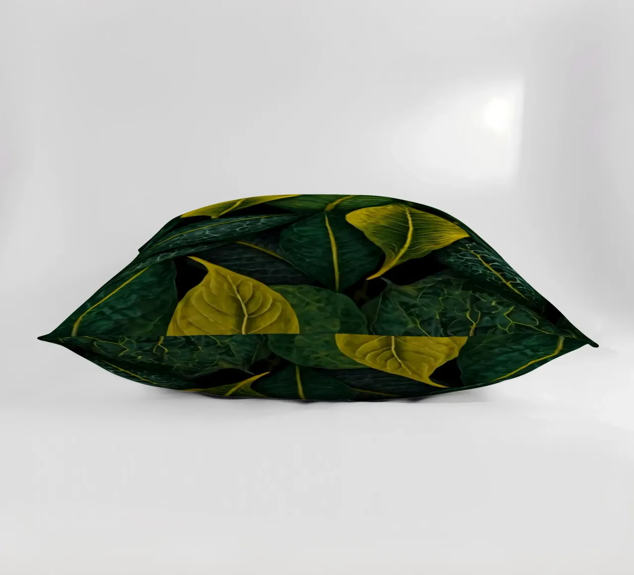 Sfondo di foglie verdi e gialle cuscino da DesignDoodle