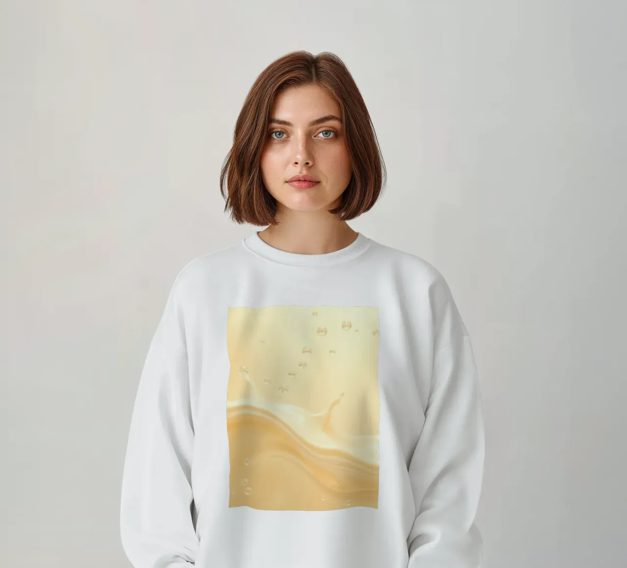 Creamy fluid splash creates dynamic abstract patterns sweatshirt by DesignDoodle
