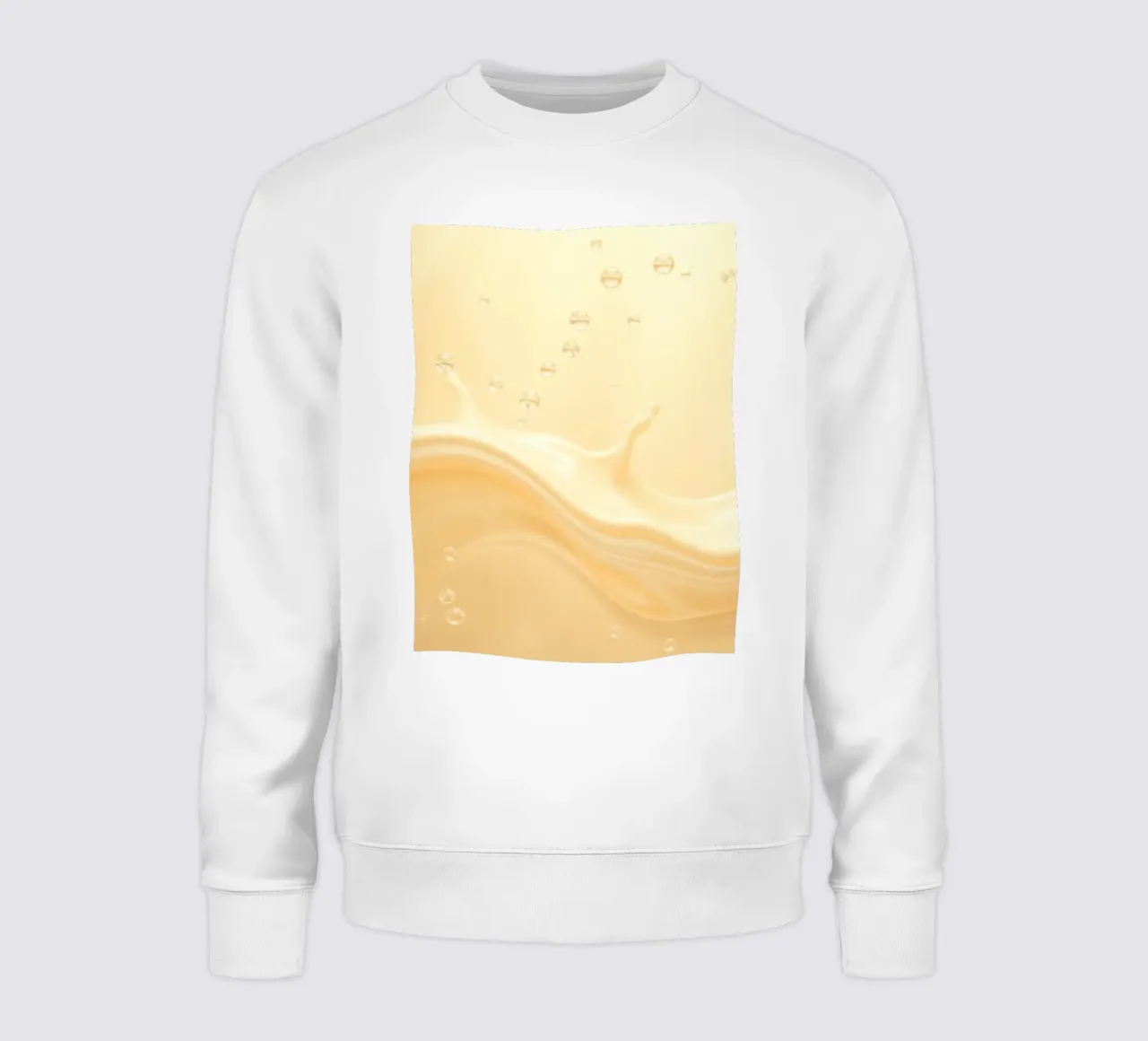Creamy fluid splash creates dynamic abstract patterns sweatshirt by DesignDoodle