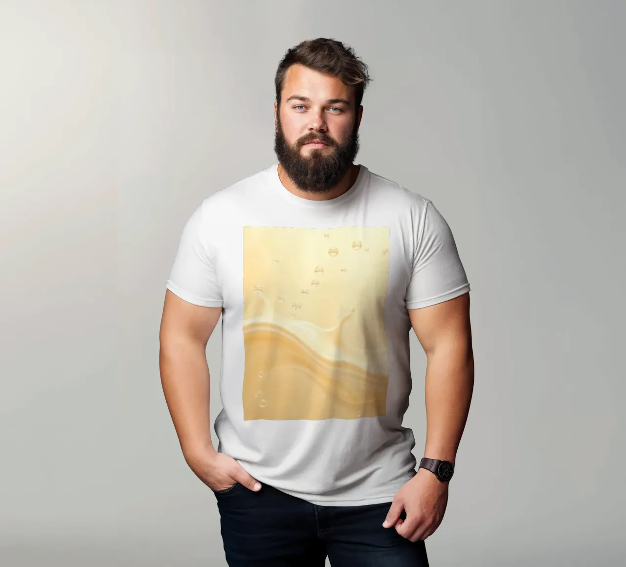 Creamy fluid splash creates dynamic abstract patterns t-shirt by DesignDoodle