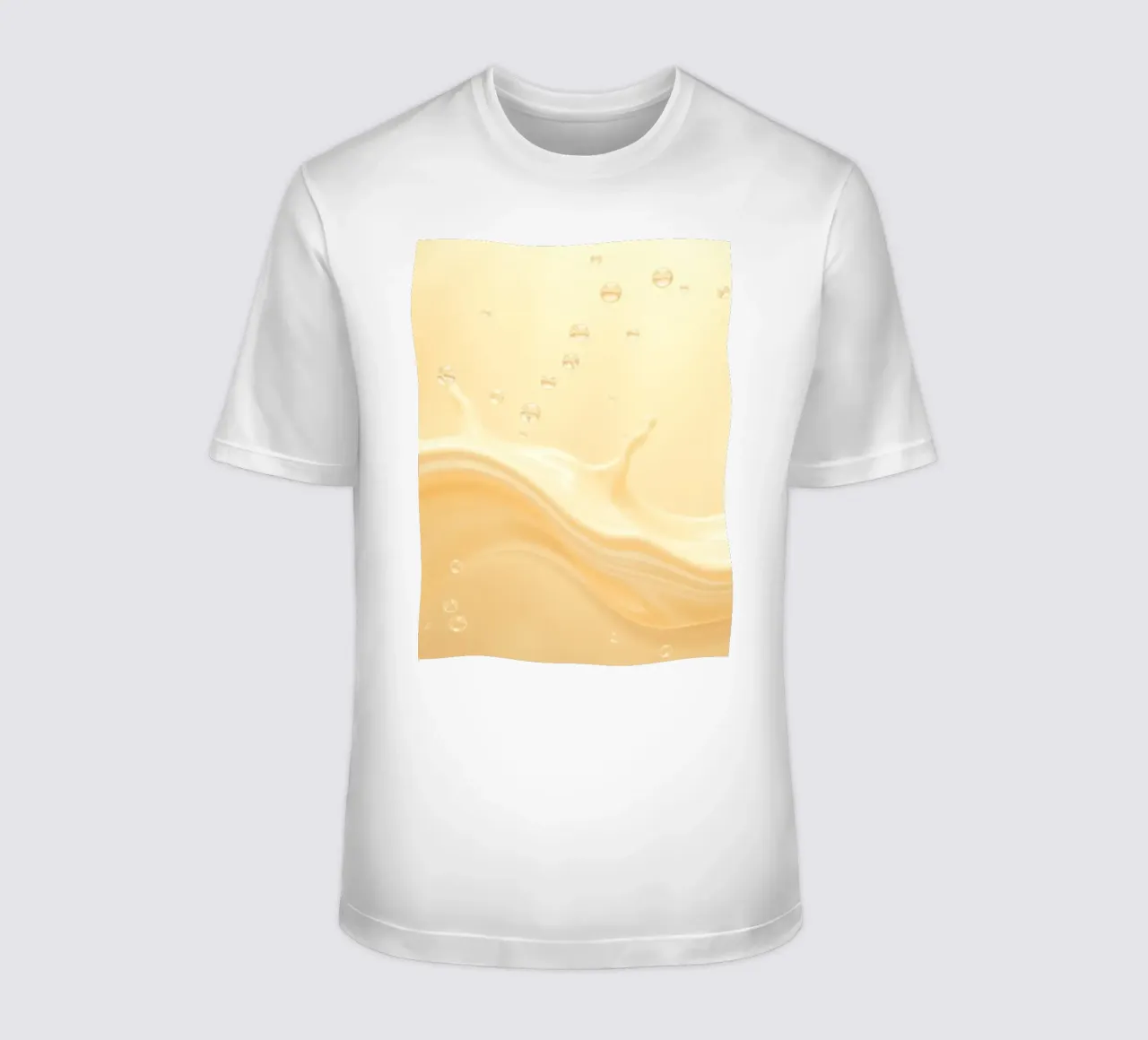 Creamy fluid splash creates dynamic abstract patterns t-shirt by DesignDoodle