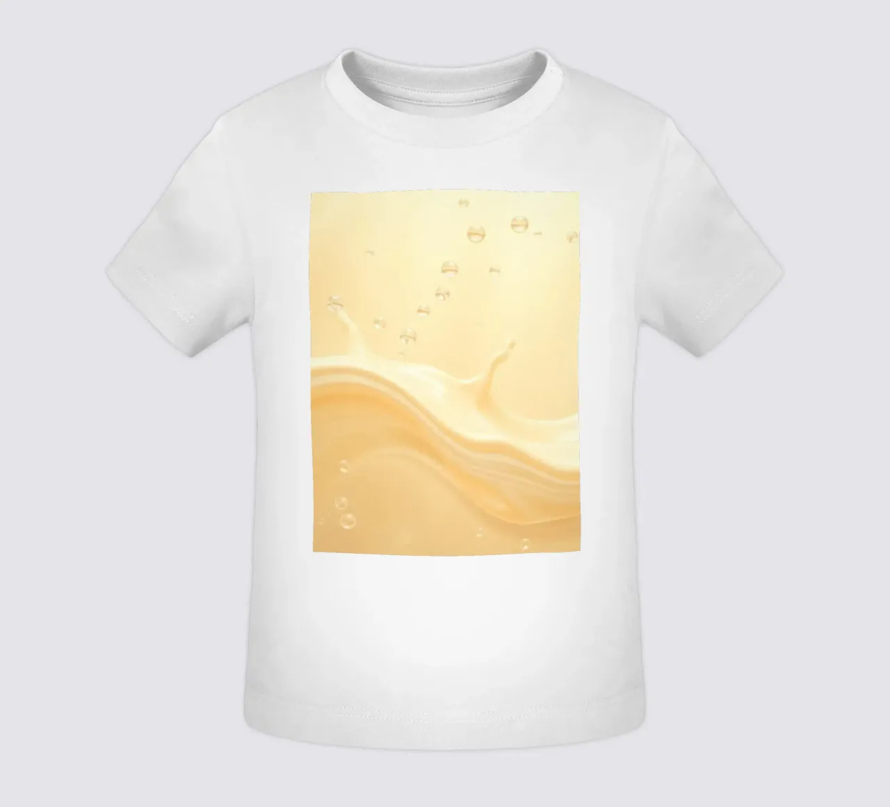 Cremige, flüssige Spritzer erzeugen dynamische, abstrakte Muster Baby T-Shirt von DesignDoodle