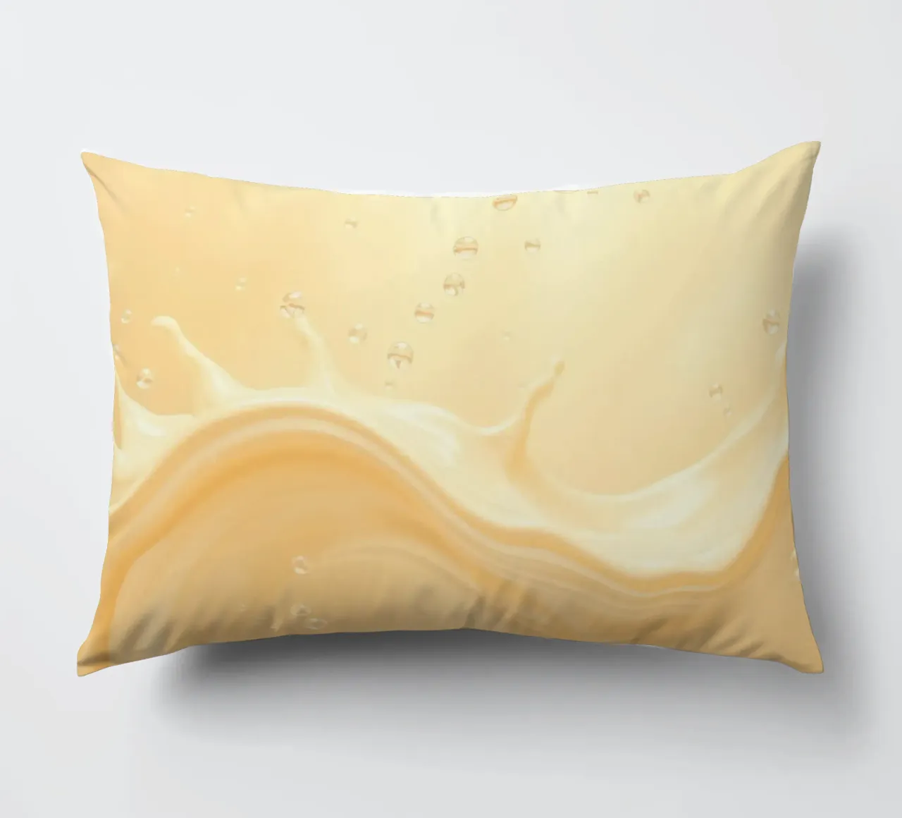 Creamy fluid splash creates dynamic abstract patterns decorative cushion by DesignDoodle