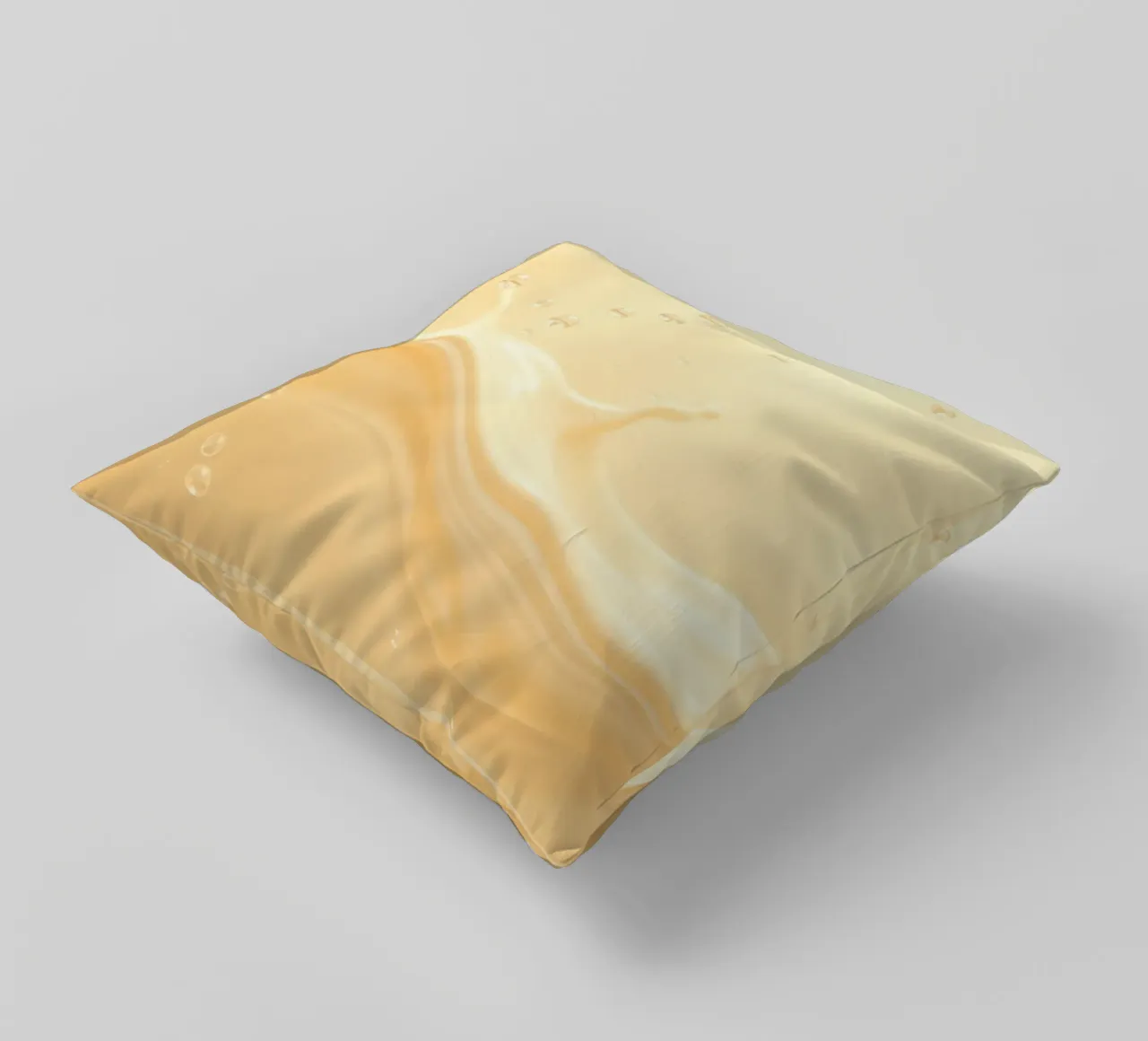 Creamy fluid splash creates dynamic abstract patterns decorative cushion by DesignDoodle