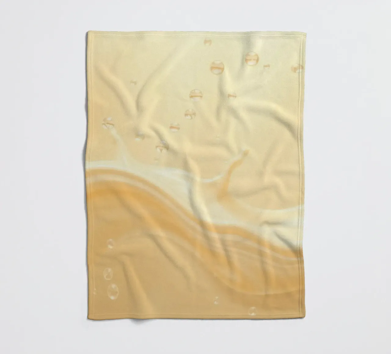 Creamy fluid splash creates dynamic abstract patterns fleece blanket by DesignDoodle