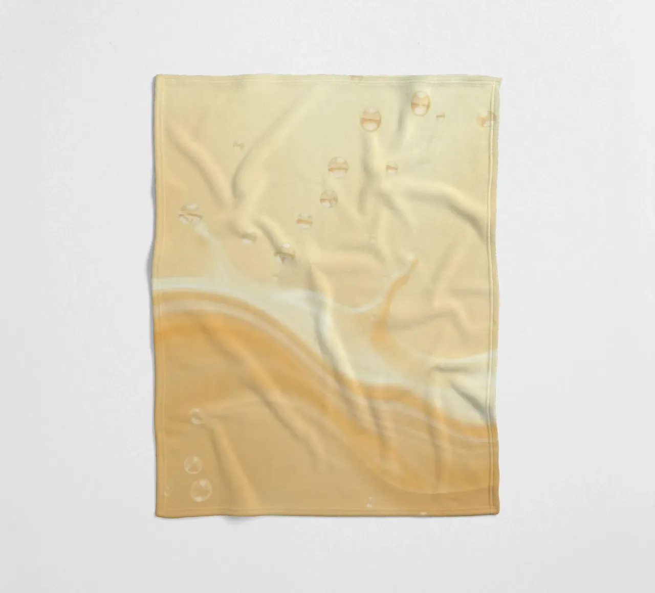Creamy fluid splash creates dynamic abstract patterns fleece blanket by DesignDoodle