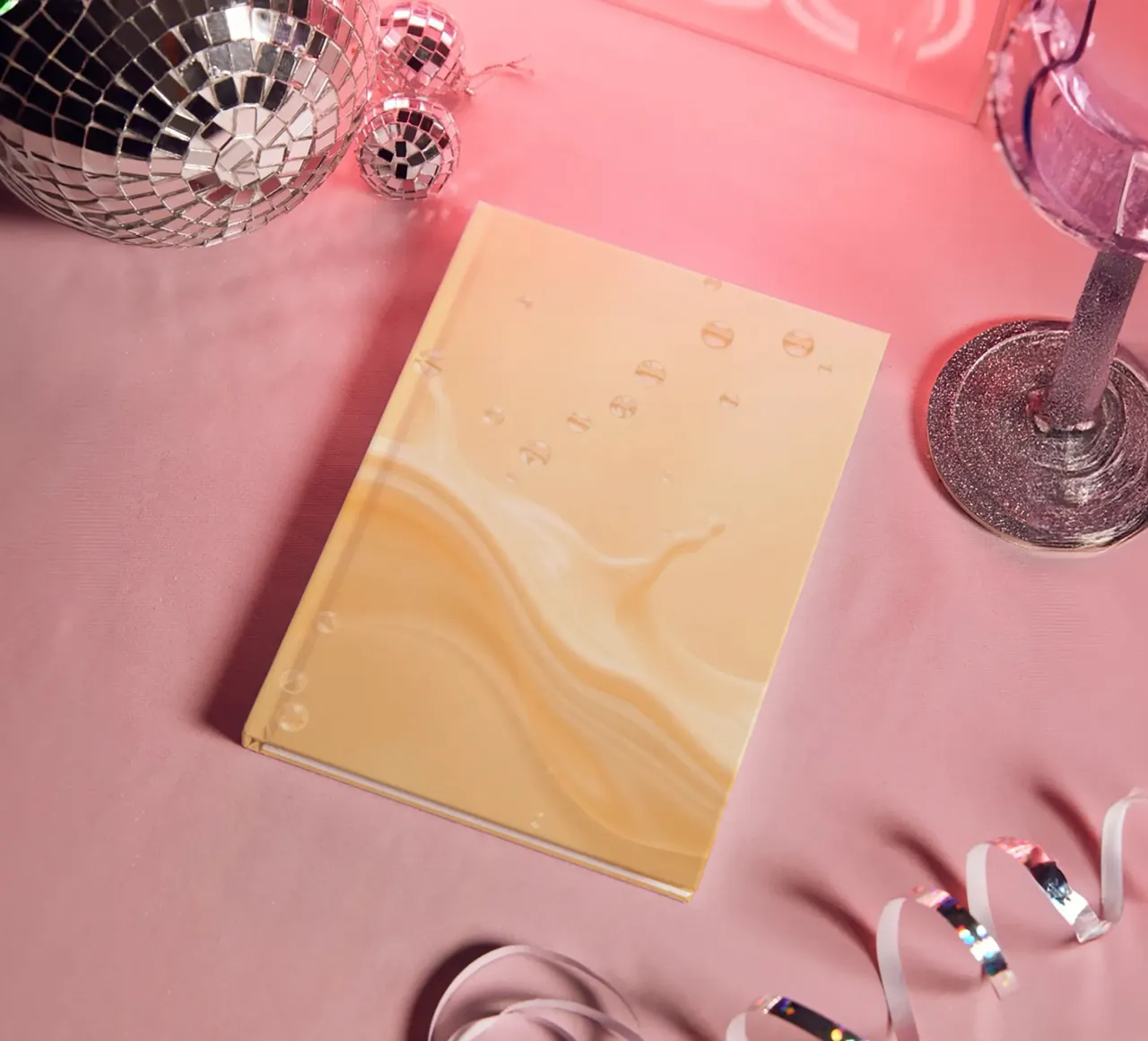 Creamy fluid splash creates dynamic abstract patterns notebook by DesignDoodle