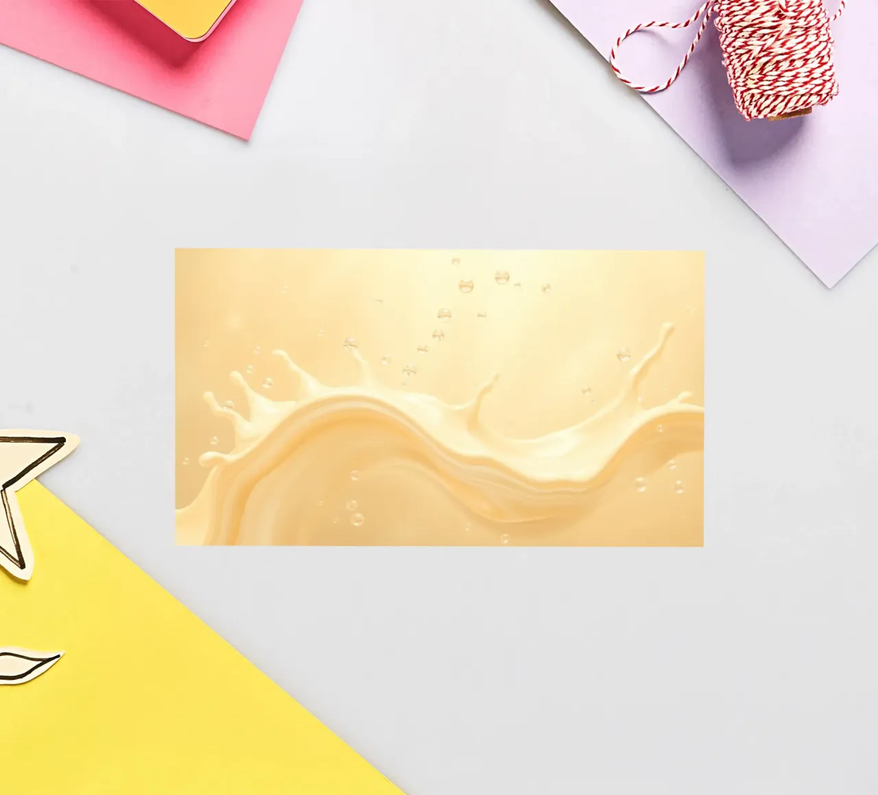 Creamy fluid splash creates dynamic abstract patterns sticker by DesignDoodle