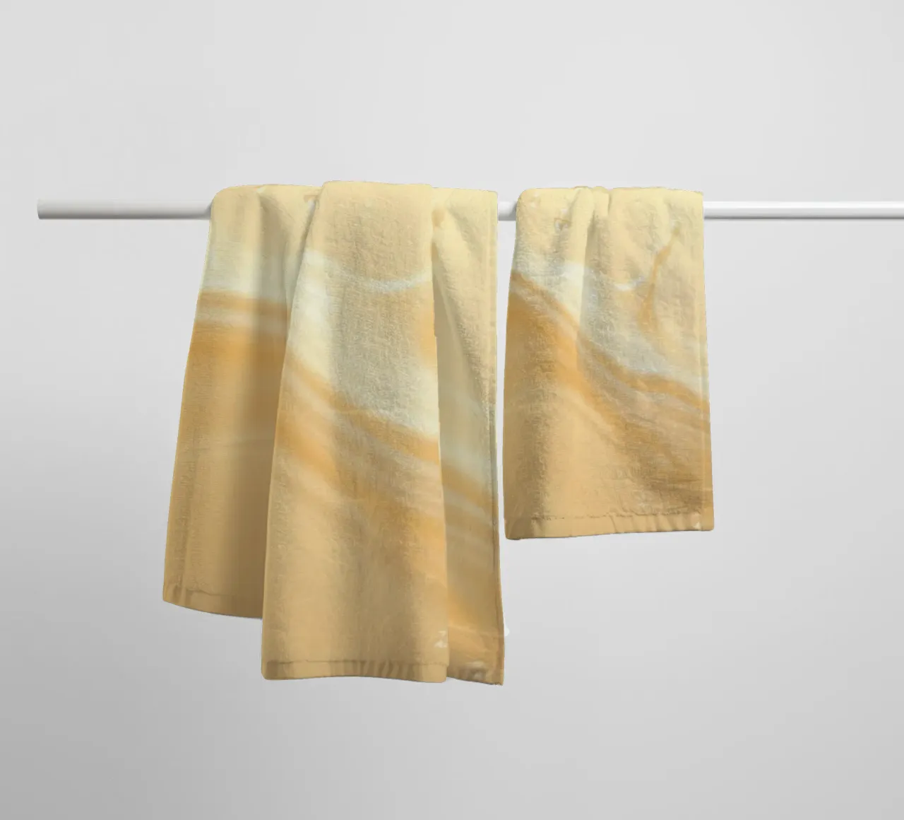 Creamy fluid splash creates dynamic abstract patterns towel by DesignDoodle