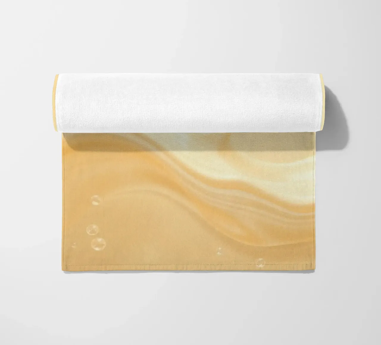 Creamy fluid splash creates dynamic abstract patterns beach towel by DesignDoodle