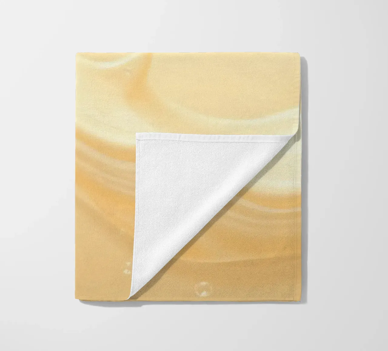 Creamy fluid splash creates dynamic abstract patterns beach towel by DesignDoodle