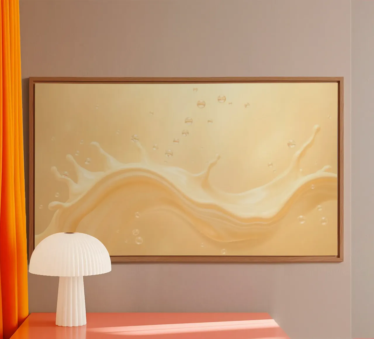 Creamy fluid splash creates dynamic abstract patterns alu-dibond by DesignDoodle