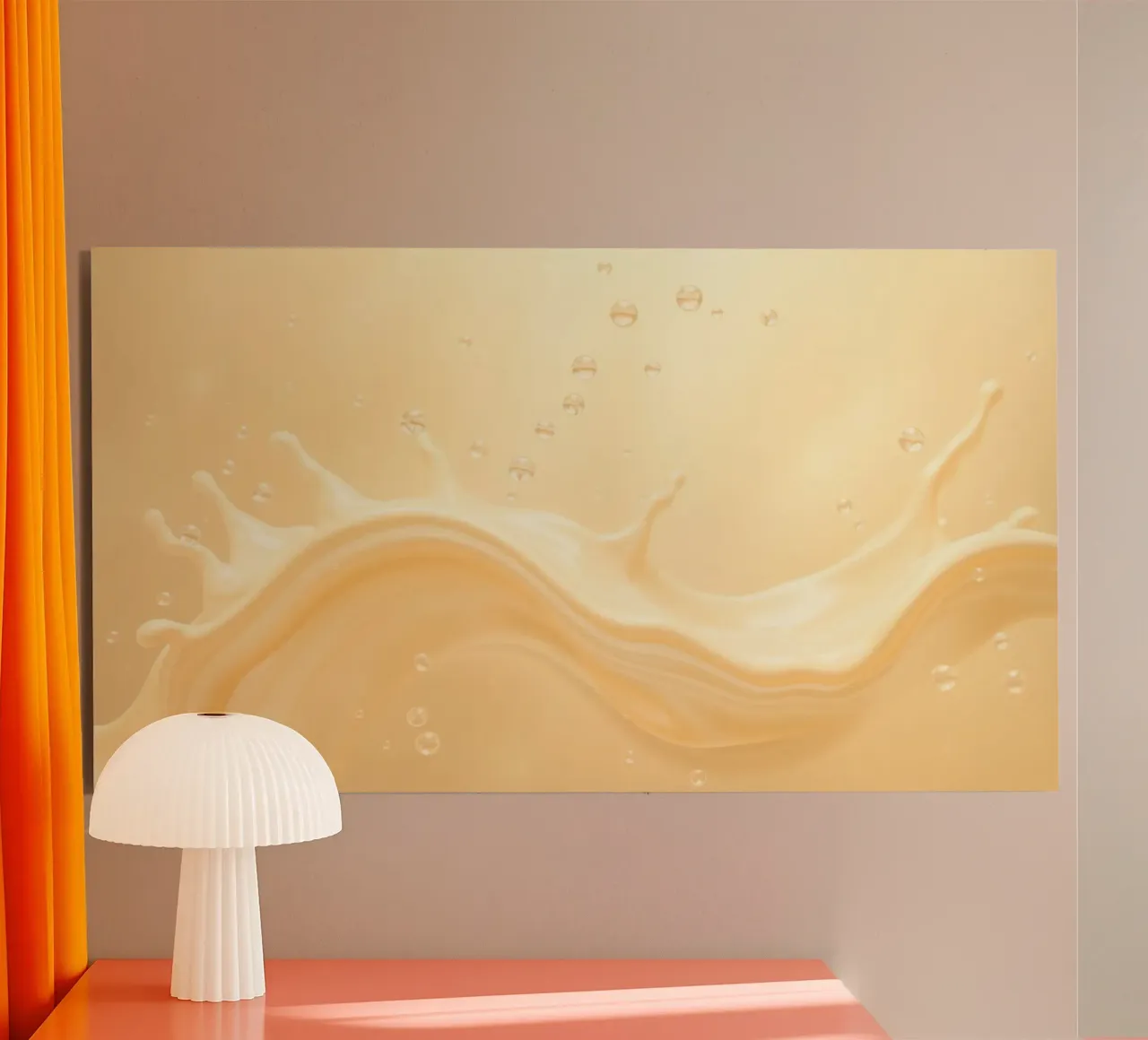 Creamy fluid splash creates dynamic abstract patterns alu-dibond by DesignDoodle