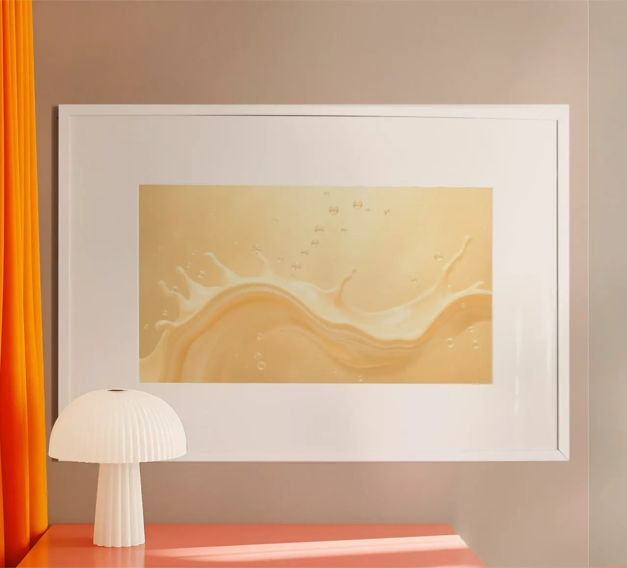 Creamy fluid splash creates dynamic abstract patterns hahnemühle by DesignDoodle