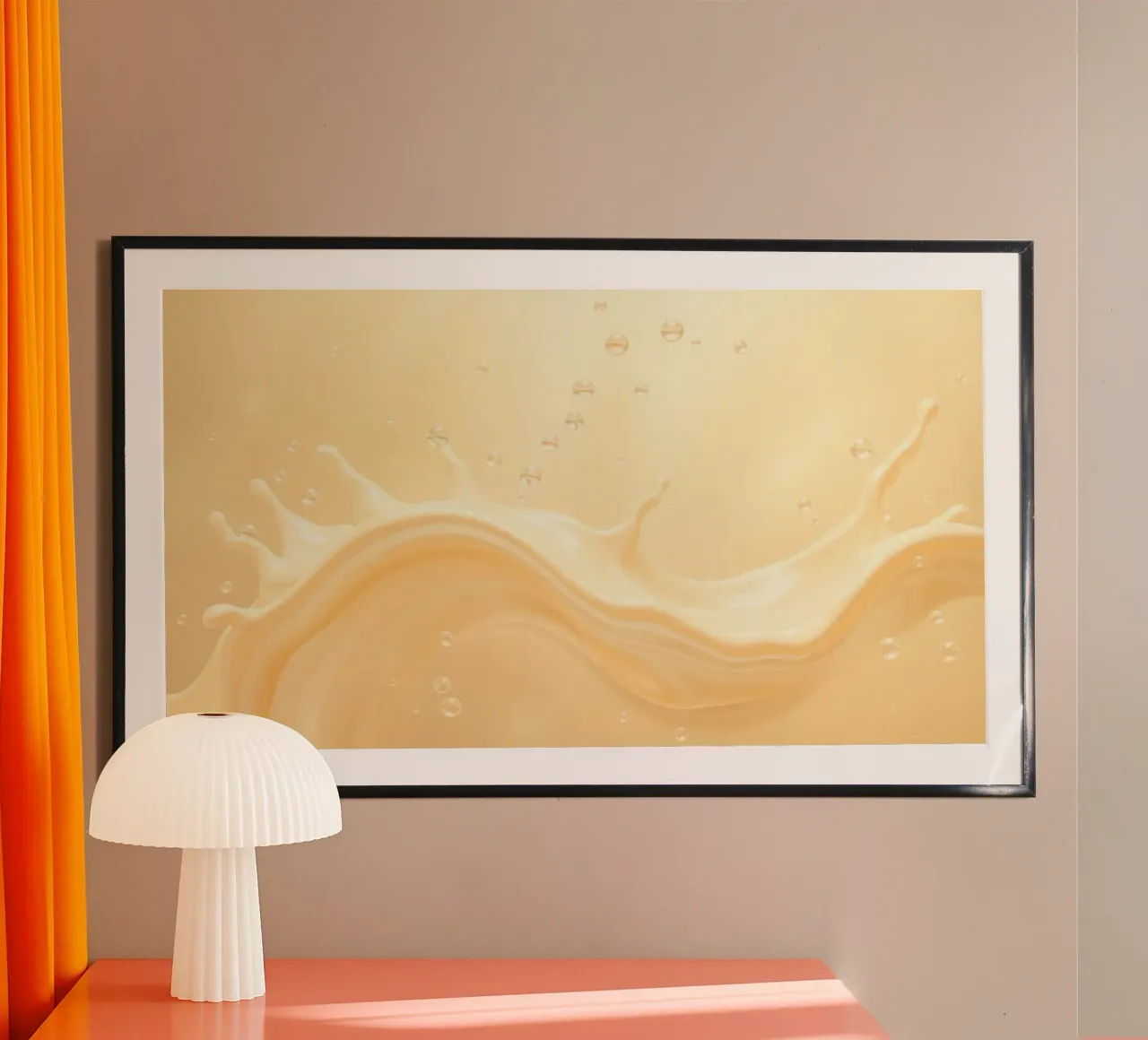 Creamy fluid splash creates dynamic abstract patterns hahnemühle by DesignDoodle