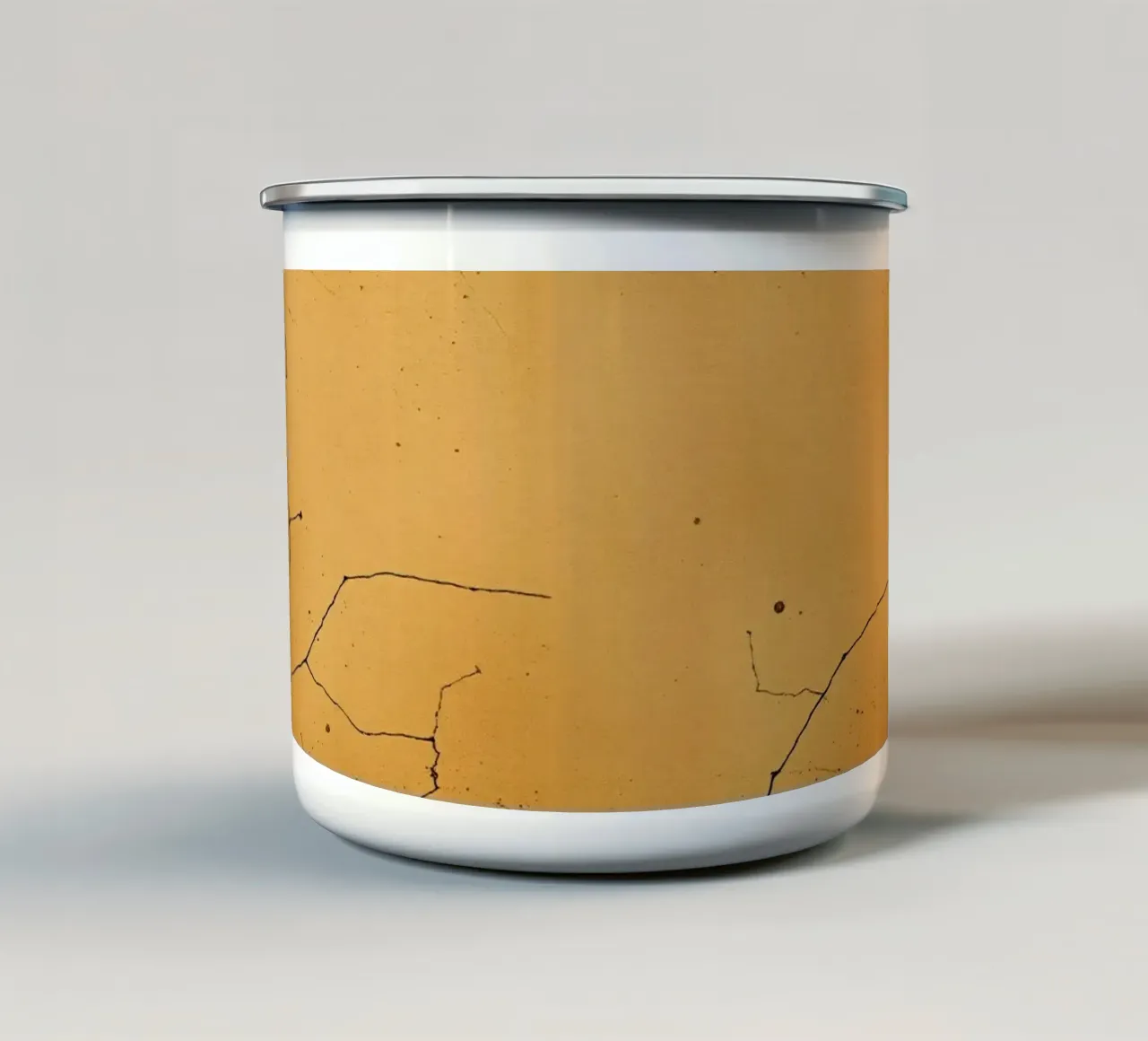 Prachtig abstract ontwerp met unieke gebarsten textuur emaille mok van DesignDoodle