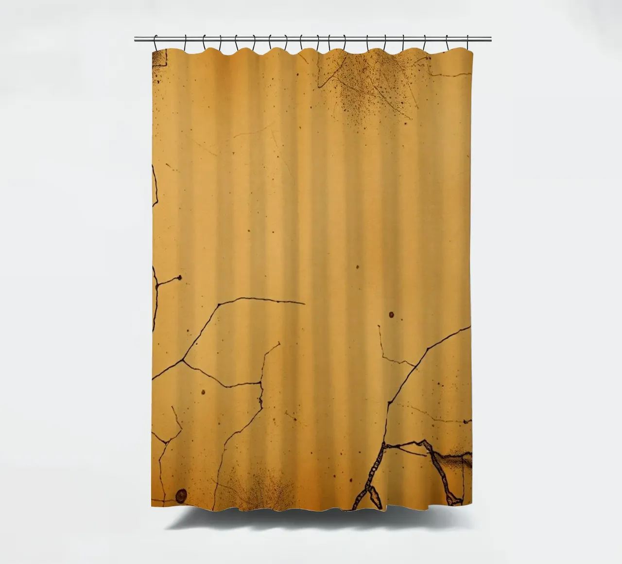 Exquisite abstract design featuring unique cracked texture shower curtain by DesignDoodle